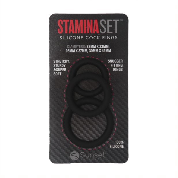 Silicone Cock Ring Stamina Set